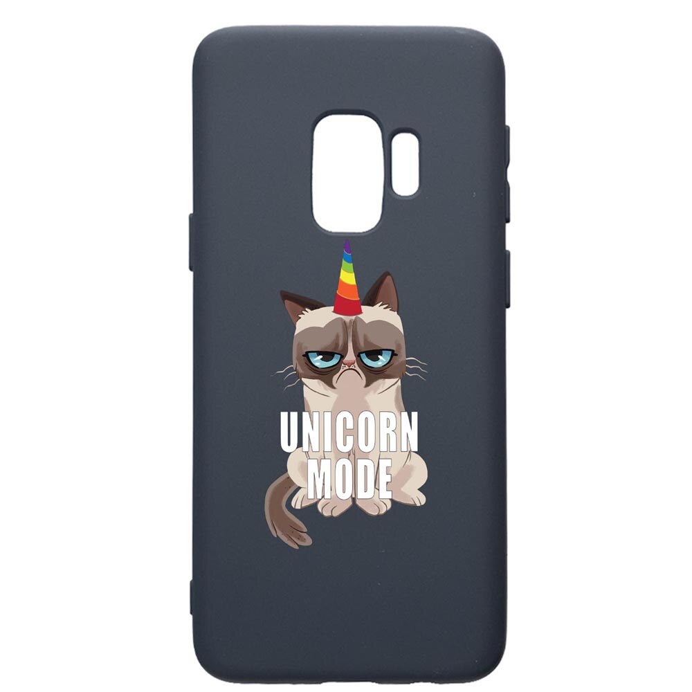 Husa Premium Silicon Compatibila Cu Samsung Galaxy S9, Meme - Gumpy Unicorn Mode, cu interiorul din material textil, protectie camera, Alaskan Blue, PAB654