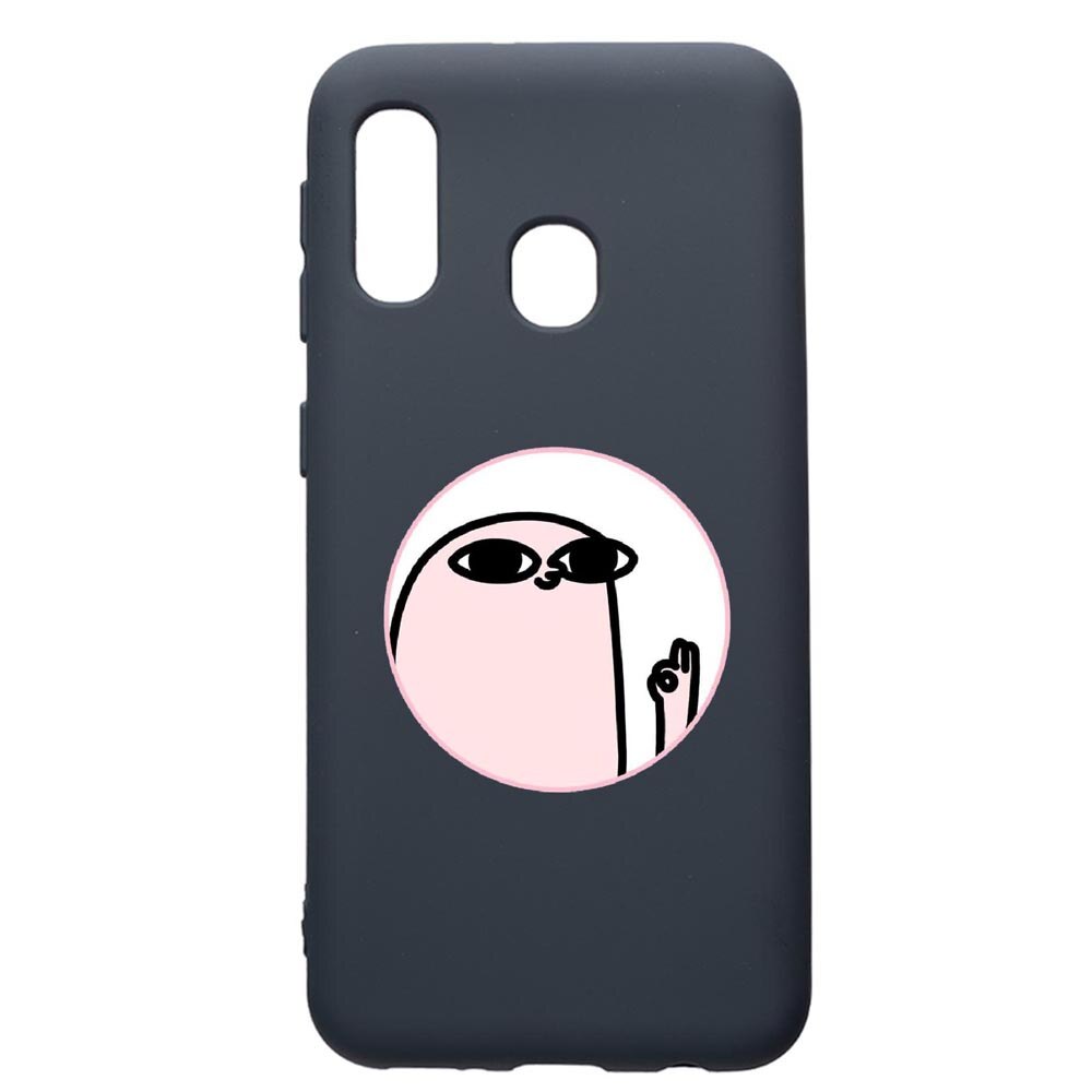 Husa Premium Silicon Compatibila Cu Samsung Galaxy A20E, Meme, cu interiorul din material textil, protectie camera, Alaskan Blue, PAB658