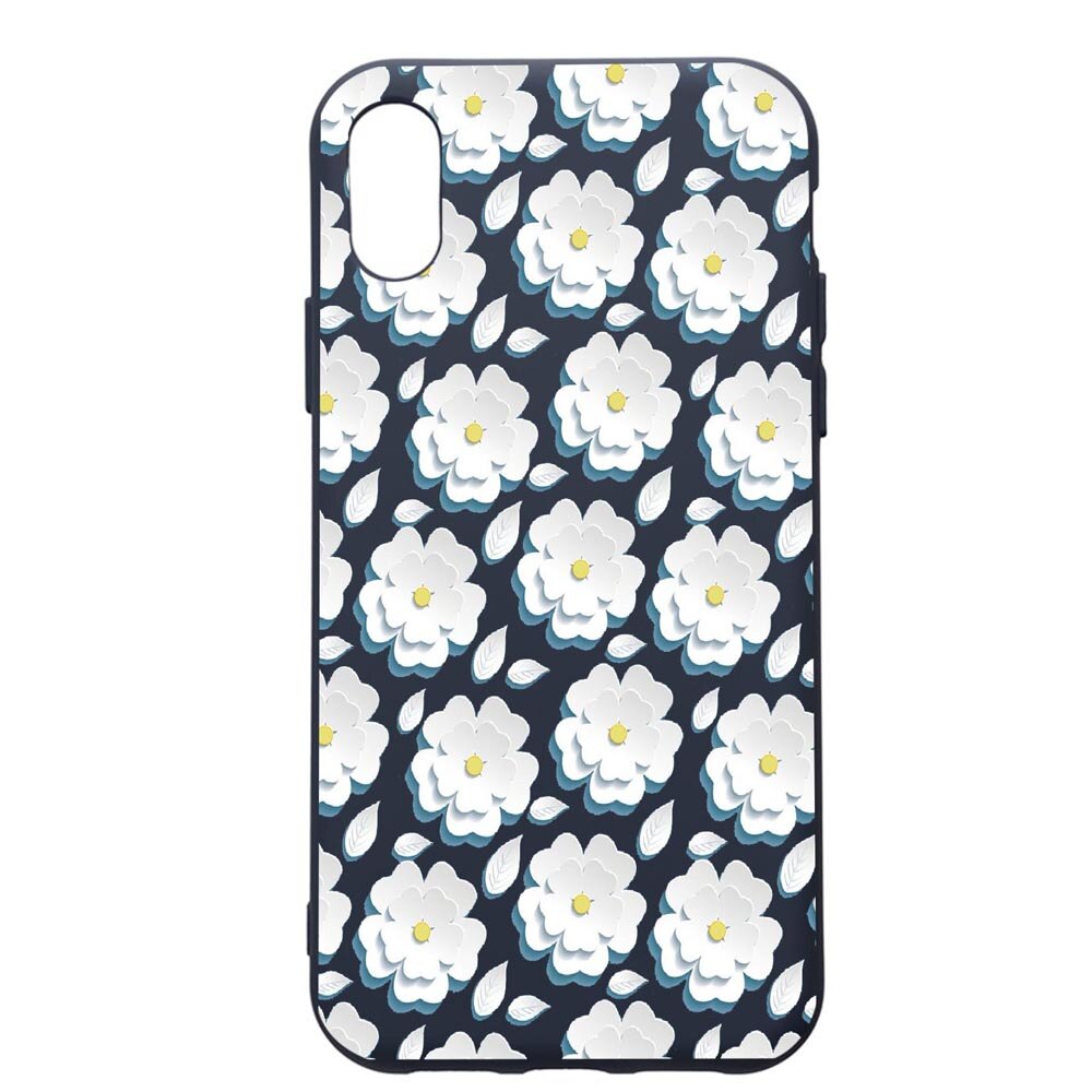 Husa Premium Silicon Compatibila Cu Huawei Y5 2019, Daisy - White Flower, cu interiorul din material textil, protectie camera, Alaskan Blue, PAB683
