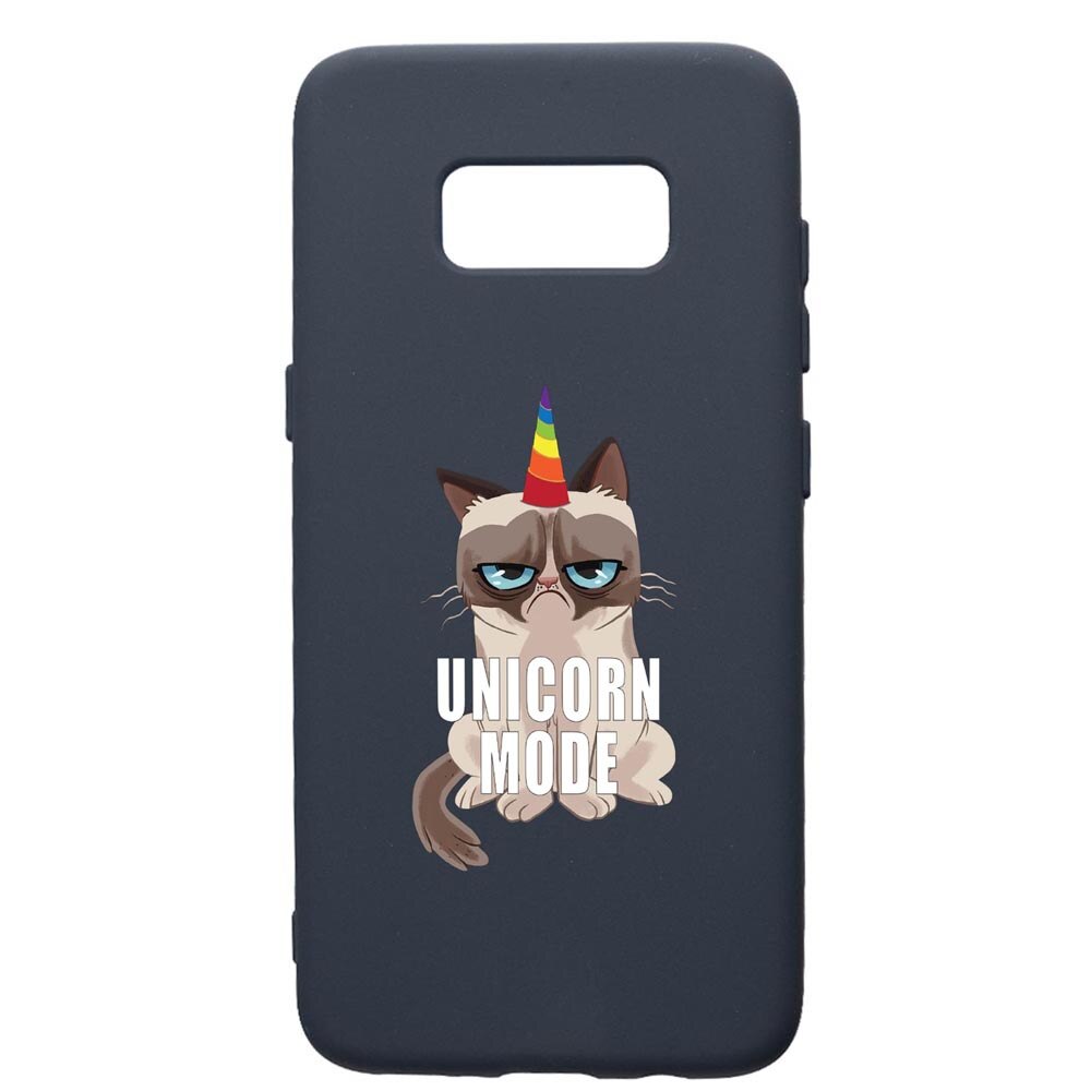 Husa Premium Silicon Compatibila Cu Samsung Galaxy S8, Meme - Gumpy Unicorn Mode, cu interiorul din material textil, protectie camera, Alaskan Blue, PAB654