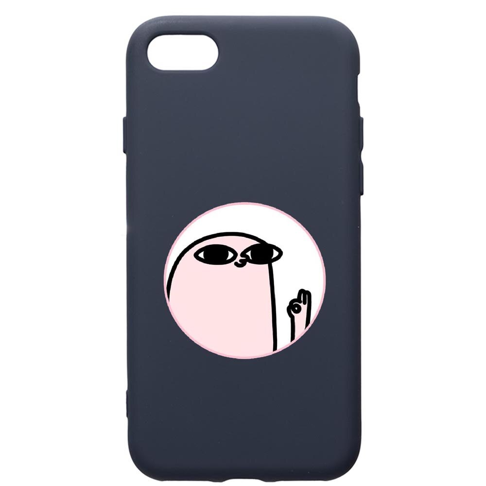 Husa Premium Silicon Compatibila Cu Apple IPhone SE 2 / iPhone 8 / iPhone 7, Meme, cu interiorul din material textil, protectie camera, Alaskan Blue, PAB658