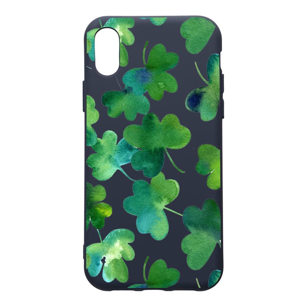 Husa Premium Silicon Compatibila Cu Samsung Galaxy A01, Green Leaf, cu interiorul din material textil, protectie camera, Alaskan Blue, PAB697