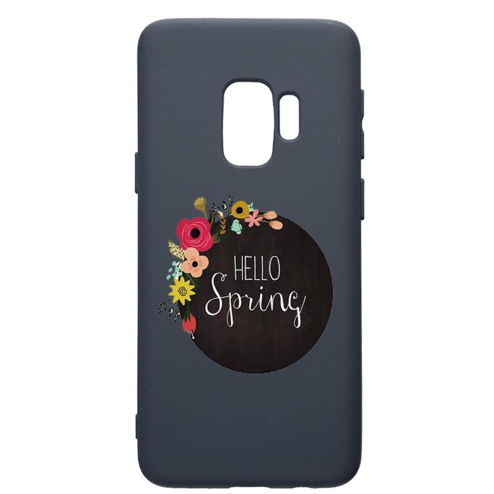 Husa Premium Silicon Compatibila Cu Samsung Galaxy S9, Hello Spring, cu interiorul din material textil, protectie camera, Alaskan Blue, PAB684