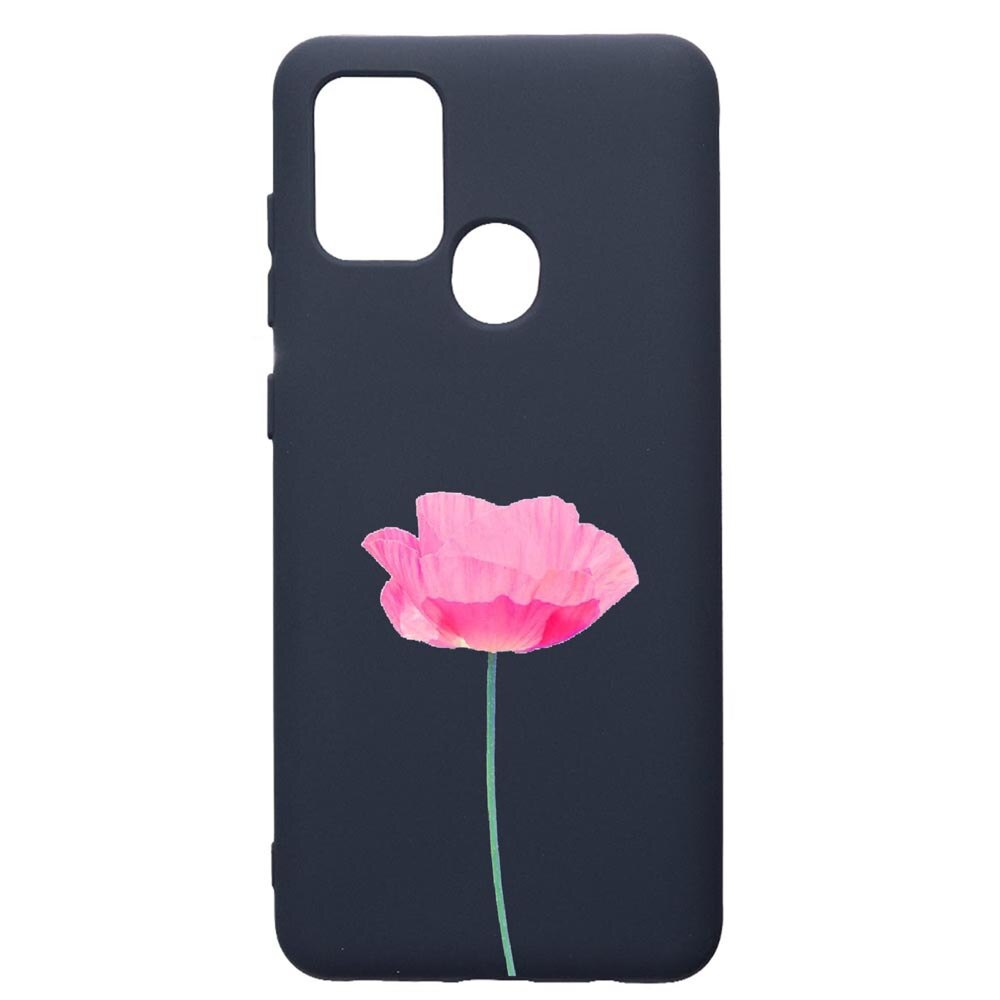 Husa Premium Silicon Compatibila Cu Samsung Galaxy A21S, One Rose - Pastel Colors, cu interiorul din material textil, protectie camera, Alaskan Blue, PAB693