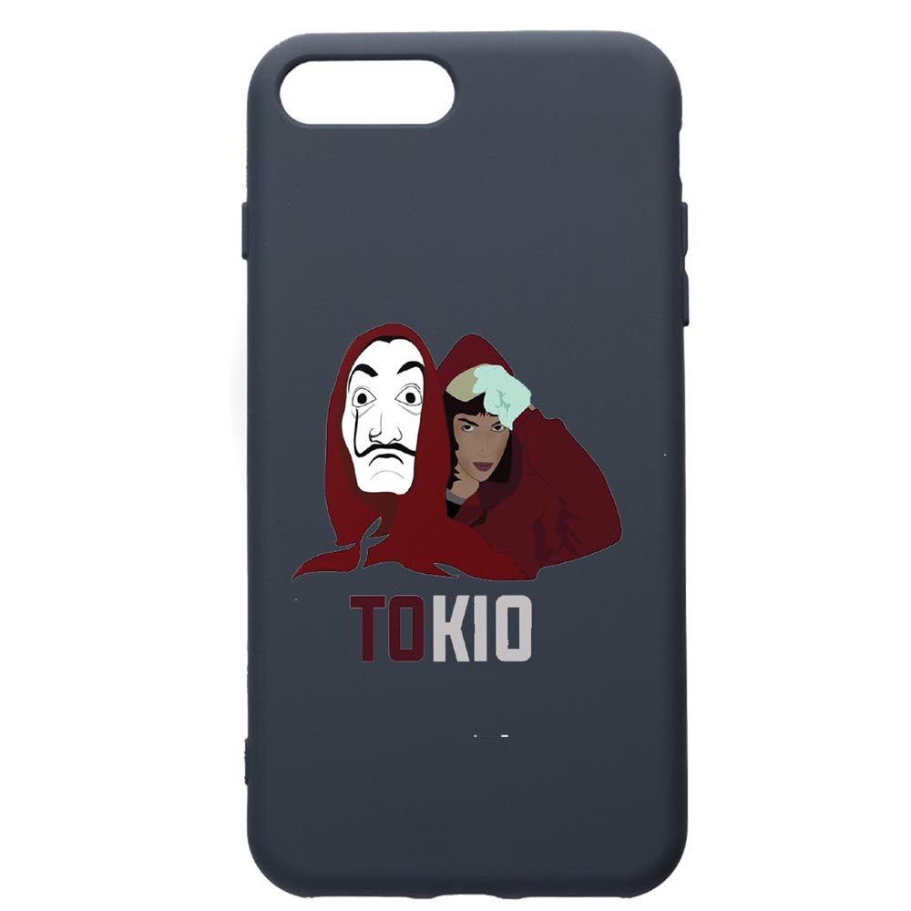 Husa Premium Silicon Compatibila Cu Apple iPhone 8 Plus / iPhone 7 Plus, La Casa De Papel - Tokyo, cu interiorul din material textil, protectie camera, Alaskan Blue, PAB710