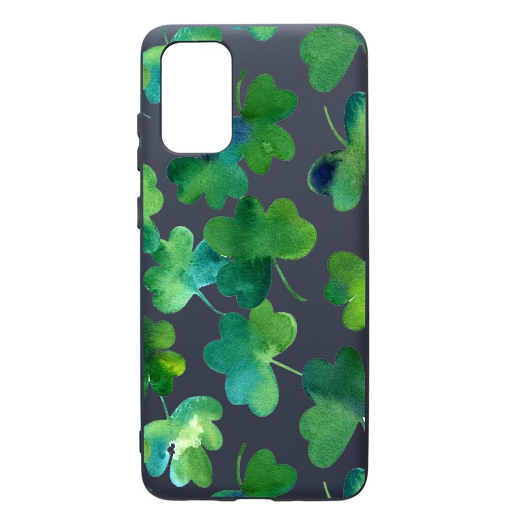 Husa Premium Silicon Compatibila Cu Samsung Galaxy S20 Plus, Green Leaf, cu interiorul din material textil, protectie camera, Alaskan Blue, PAB697