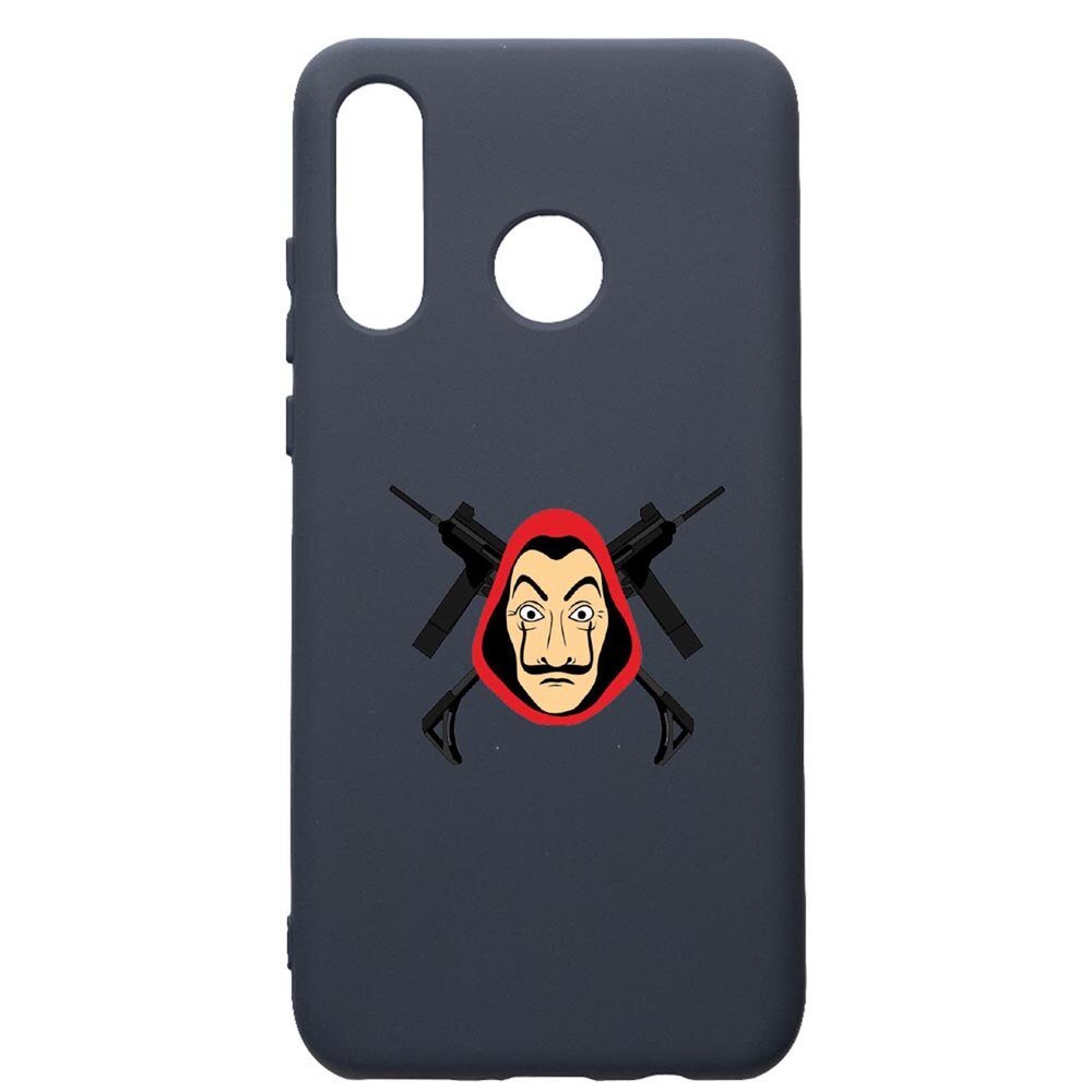 Husa Premium Silicon Compatibila Cu Huawei P30 Lite, La Casa De Papel, cu interiorul din material textil, protectie camera, Alaskan Blue, PAB714