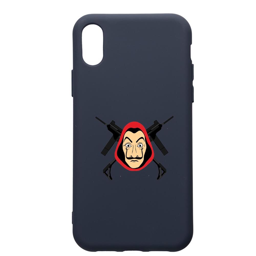 Husa Premium Silicon Compatibila Cu Apple IPhone XS Max, La Casa De Papel, cu interiorul din material textil, protectie camera, Alaskan Blue, PAB714