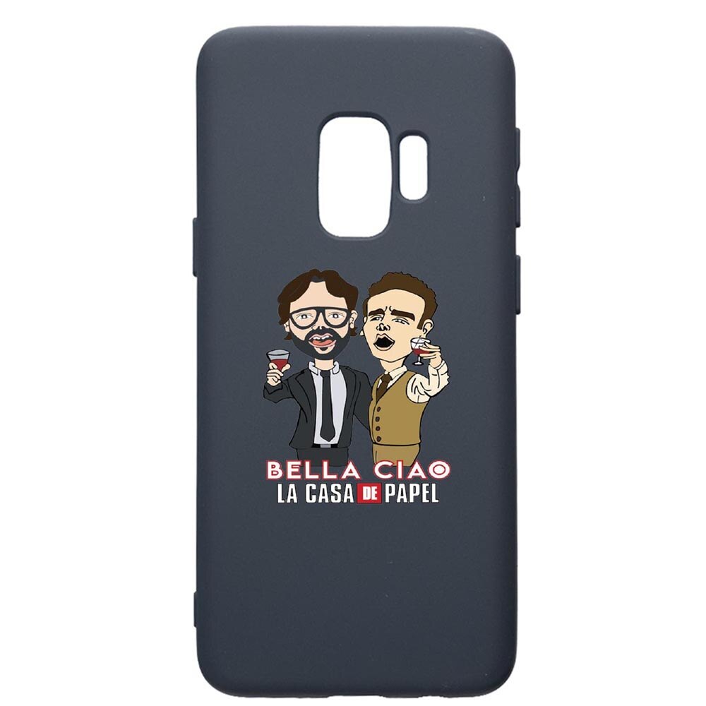 Husa Premium Silicon Compatibila Cu Samsung Galaxy S9, La Casa De Papel - Berlin - Profesor, cu interiorul din material textil, protectie camera, Alaskan Blue, PAB711
