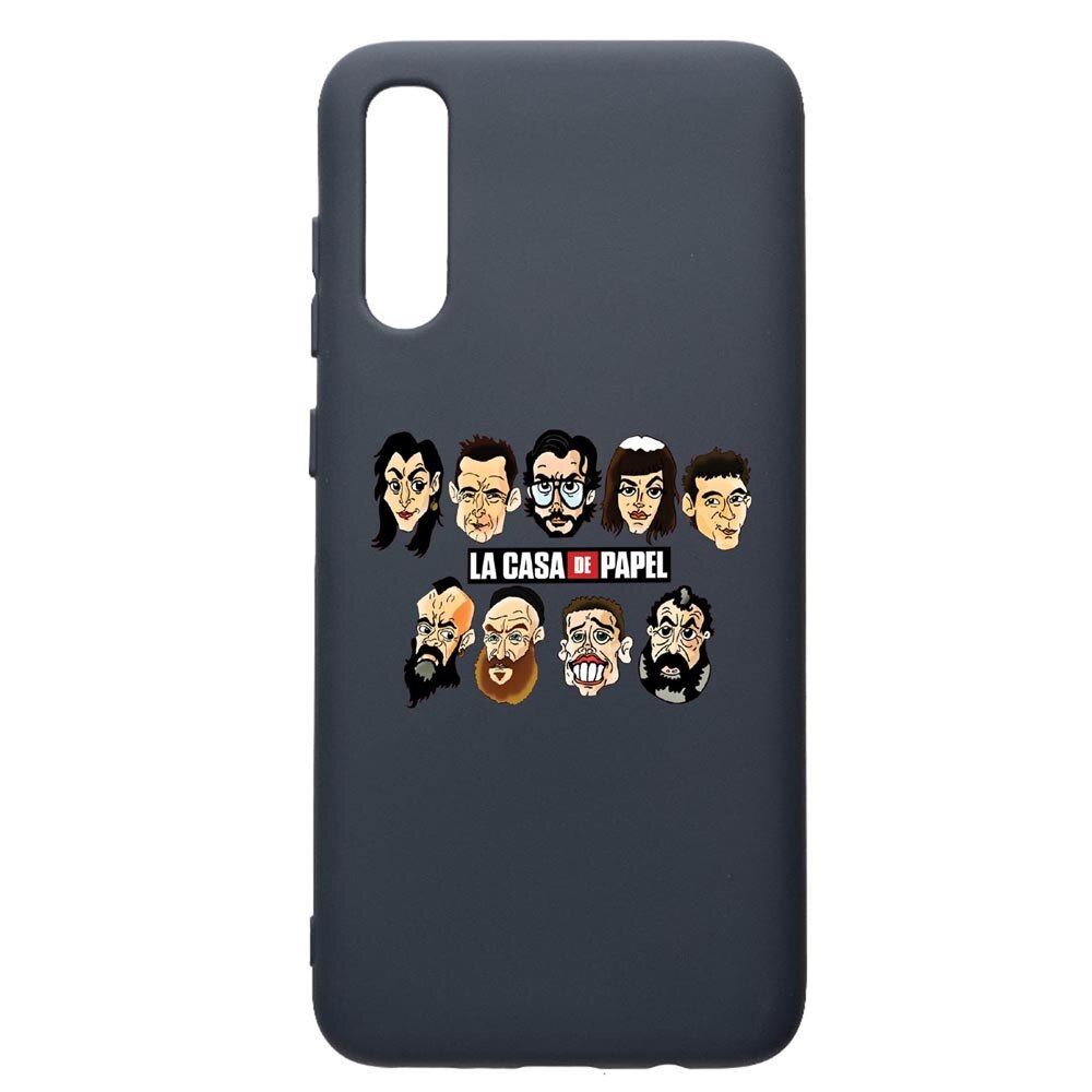 Husa Premium Silicon Compatibila Cu Samsung Galaxy A70, La Casa De Papel, cu interiorul din material textil, protectie camera, Alaskan Blue, PAB713