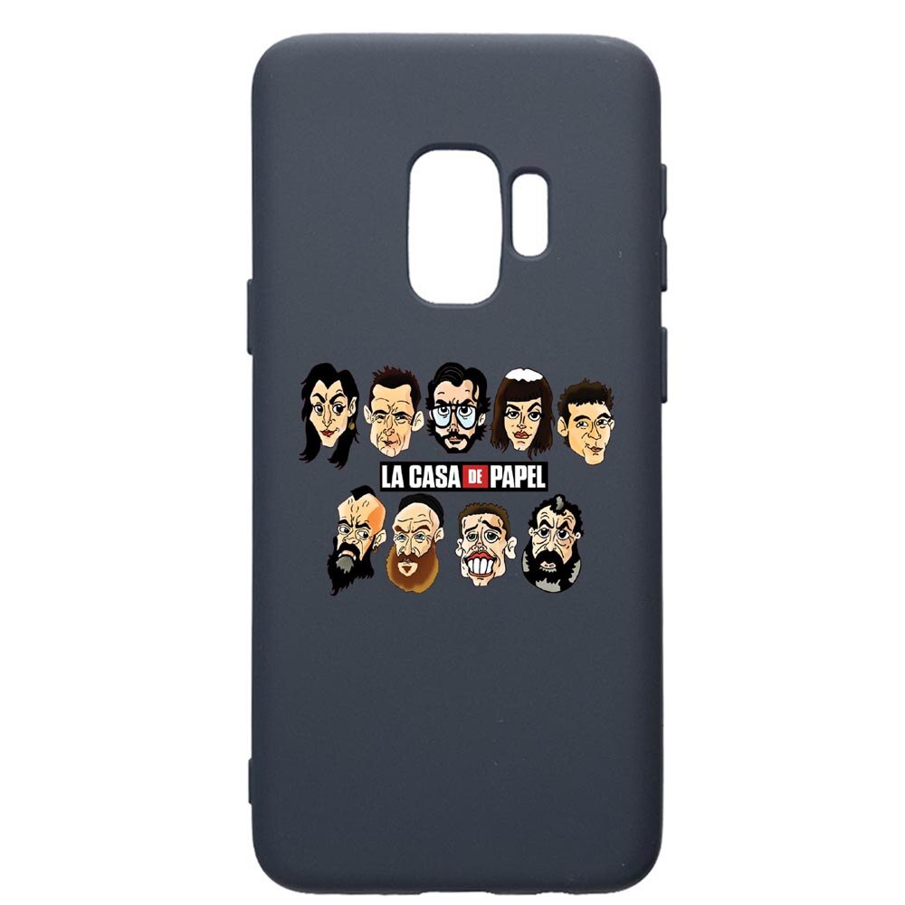 Husa Premium Silicon Compatibila Cu Samsung Galaxy S9, La Casa De Papel, cu interiorul din material textil, protectie camera, Alaskan Blue, PAB713