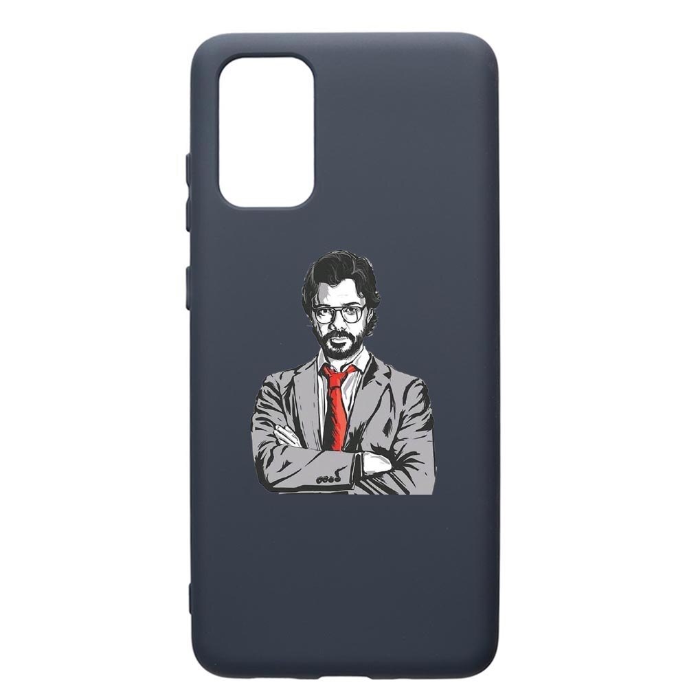 Husa Premium Silicon Compatibila Cu Samsung Galaxy S20 Plus, La Casa De Papel - Profesor, cu interiorul din material textil, protectie camera, Alaskan Blue, PAB712