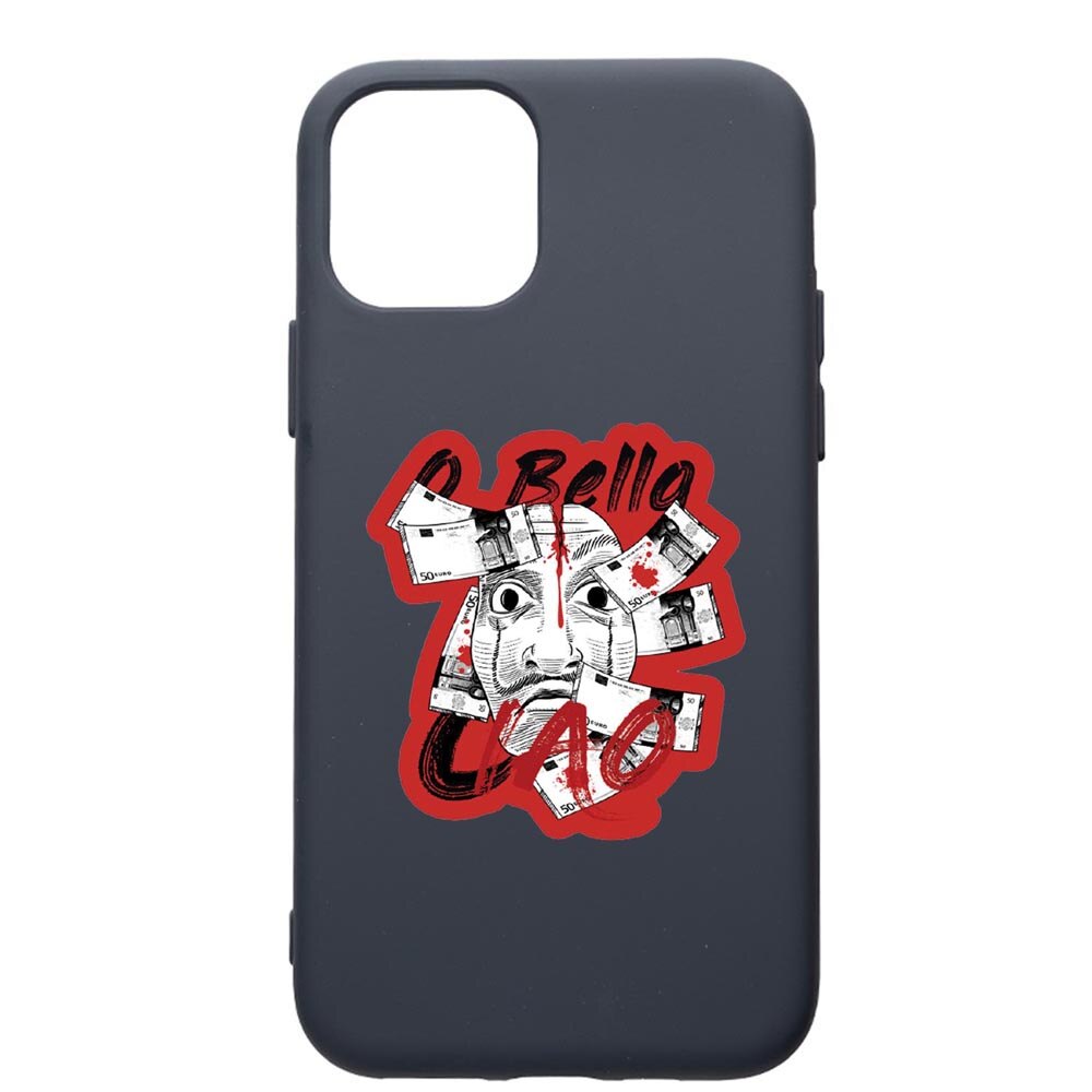 Husa Premium Silicon Compatibila Cu Apple IPhone 11 Pro Max, La Casa De Papel, cu interiorul din material textil, protectie camera, Alaskan Blue, PAB716