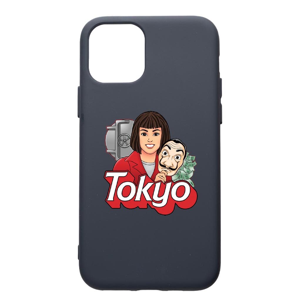Husa Premium Silicon Compatibila Cu Apple IPhone 11, La Casa De Papel Tokyo, cu interiorul din material textil, protectie camera, Alaskan Blue, PAB717