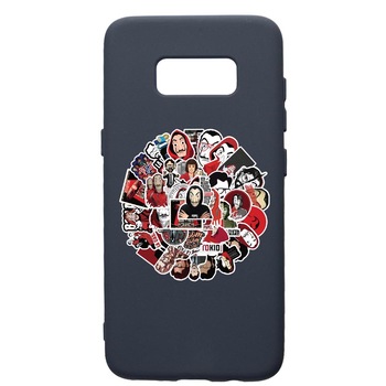 Husa Premium Silicon Compatibila Cu Samsung Galaxy S8, La Casa De Papel, cu interiorul din material textil, protectie camera, Alaskan Blue, PAB715 Husa Premium Silicon Compatibila Cu Samsung Galaxy S8, La Casa De Papel, cu interiorul din material textil, protectie camera, Alaskan Blue, PAB715