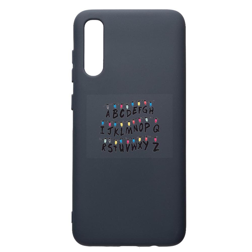 Husa Premium Silicon Compatibila Cu Samsung Galaxy A70, Stranger Things, cu interiorul din material textil, protectie camera, Alaskan Blue, PAB720