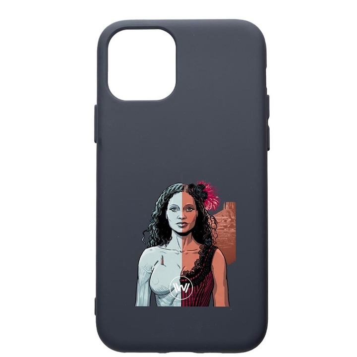 Husa Premium Silicon Compatibila Cu Apple IPhone 12 Pro, Westworld, Movie, cu interiorul din material textil, protectie camera, Alaskan Blue, PAB677