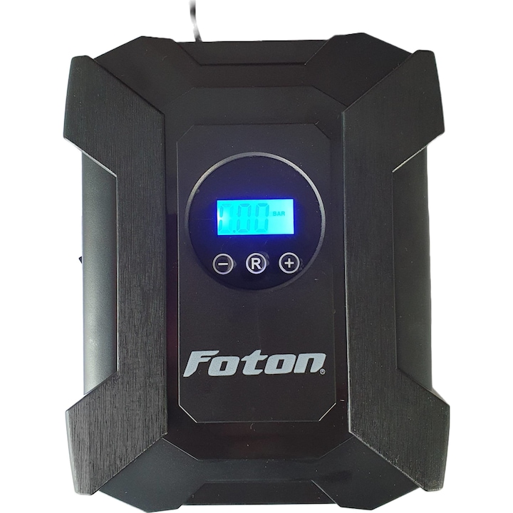 Компресор Foton CA-818, 12V, Максимум 10 bar / 150 PSI , Цифров дисплей с LED, Дължина на кабела 3m, Работна лампа
