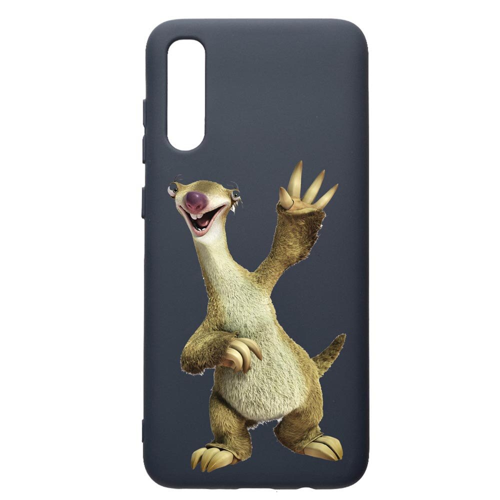 Husa Premium Silicon Compatibila Cu Samsung Galaxy A50, Ice Age Sid, cu interiorul din material textil, protectie camera, Alaskan Blue, PAB24