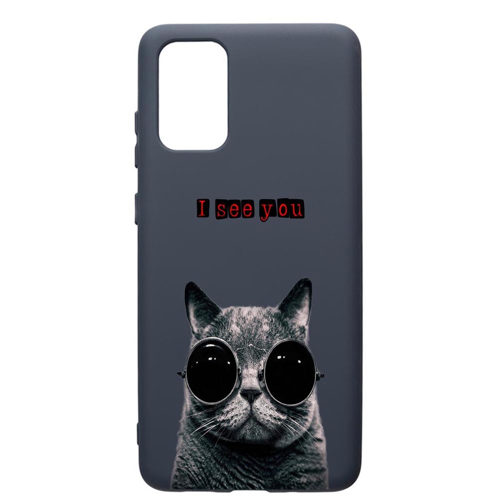 Husa Premium Silicon Compatibila Cu Samsung Galaxy S20 Plus, I See You, cu interiorul din material textil, protectie camera, Alaskan Blue, PAB9