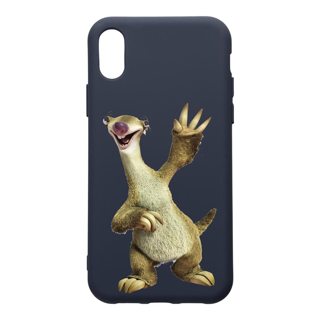 Husa Premium Silicon Compatibila Cu Samsung Galaxy A01, Ice Age Sid, cu interiorul din material textil, protectie camera, Alaskan Blue, PAB24