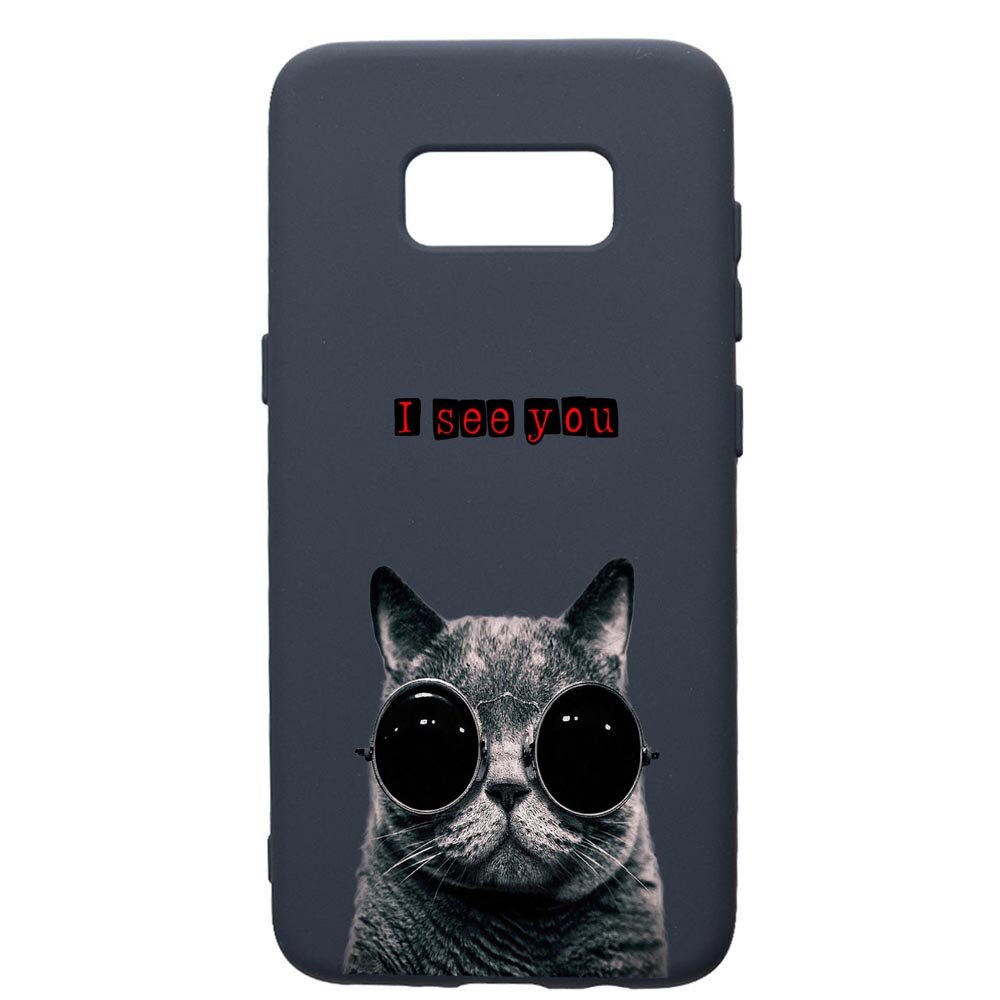 Husa Premium Silicon Compatibila Cu Samsung Galaxy S10E, I See You, cu interiorul din material textil, protectie camera, Alaskan Blue, PAB9