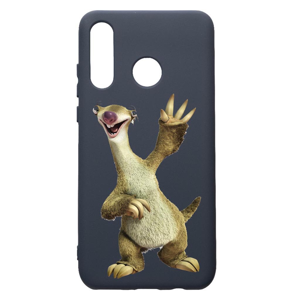 Husa Premium Silicon Compatibila Cu Huawei P30 Lite, Ice Age Sid, cu interiorul din material textil, protectie camera, Alaskan Blue, PAB24