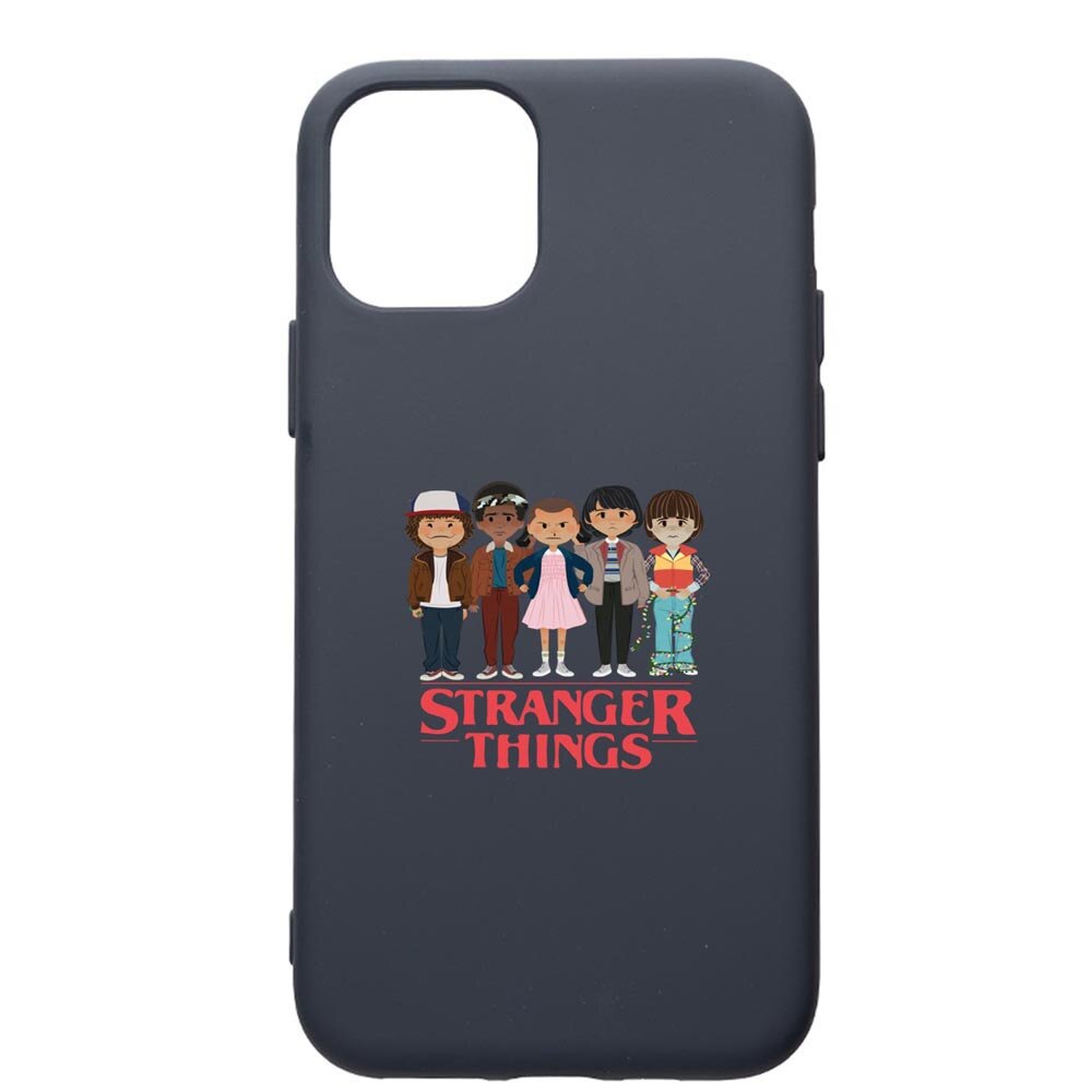 Husa Premium Silicon Compatibila Cu Apple IPhone 12 Pro, Stranger Things, cu interiorul din material textil, protectie camera, Alaskan Blue, PAB722