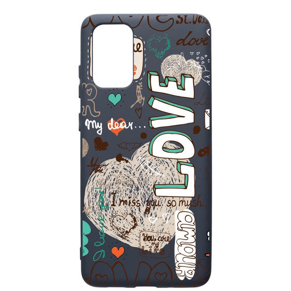 Husa Premium Silicon Compatibila Cu Samsung Galaxy S20 Plus, Love February, cu interiorul din material textil, protectie camera, Alaskan Blue, PAB25