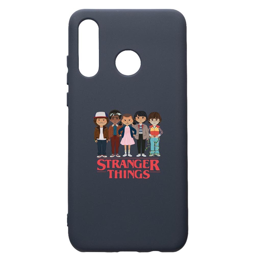 Husa Premium Silicon Compatibila Cu Huawei P30 Lite, Stranger Things, cu interiorul din material textil, protectie camera, Alaskan Blue, PAB722