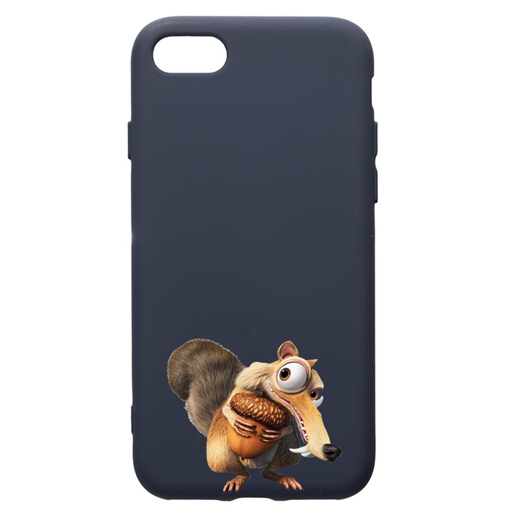 Husa Premium Silicon Compatibila Cu Apple IPhone SE 2 / iPhone 8 / iPhone 7, Ice Age Nutty, cu interiorul din material textil, protectie camera, Alaskan Blue, PAB23