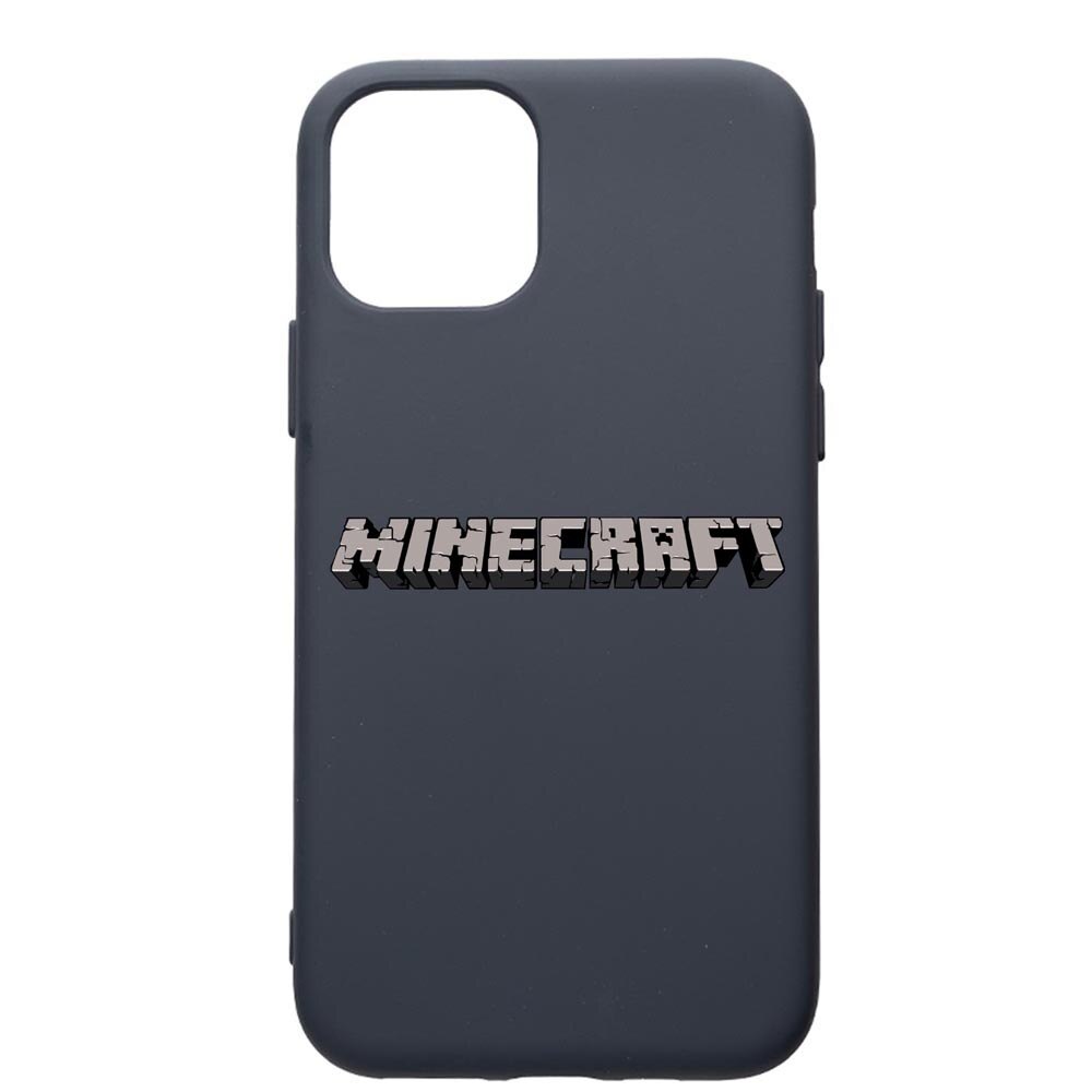 Husa Premium Silicon Compatibila Cu Apple IPhone 11 Pro Max, Minecraft, cu interiorul din material textil, protectie camera, Alaskan Blue, PAB729
