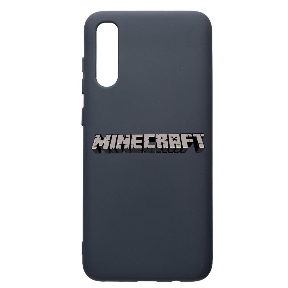 Husa Premium Silicon Compatibila Cu Samsung Galaxy A70, Minecraft, cu interiorul din material textil, protectie camera, Alaskan Blue, PAB729