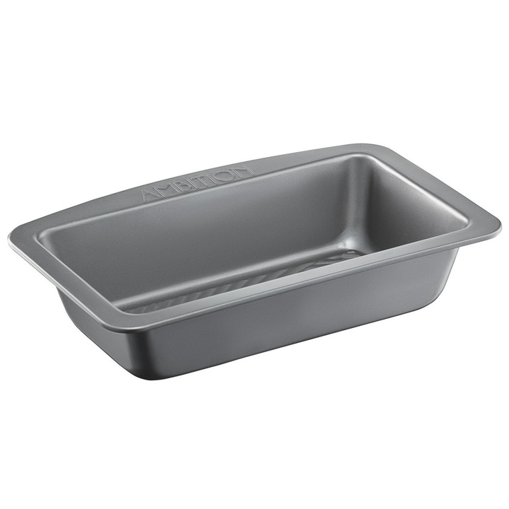 Forma copt cozonac 27x18x6cm, invelis antiaderent, otel, Ambition Silvery
