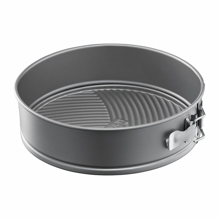 Forma tort 24cm, baza detasabila, invelis antiaderent, otel, Ambition Silvery