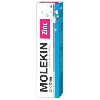 Supliment alimentar Molekin Zinc Zdrovit, 20 comprimate efervescente Supliment alimentar Molekin Zinc Zdrovit, 20 comprimate efervescente