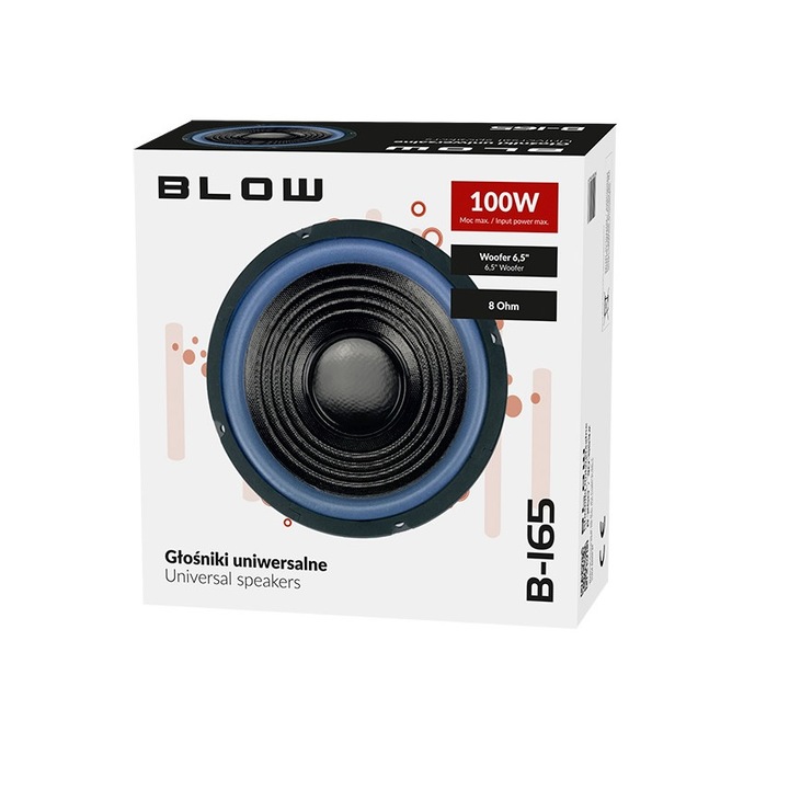 Автомобилен високоговорител Blow B-165, 165 mm, 8 ohm, 100W