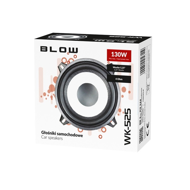 Автомобилен високоговорител Blow WK-525, 130 mm, 4 ohm, 50 W