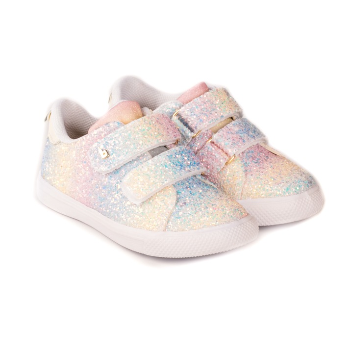 Детски обувки за момиче BiBi Shoes Agility Mini Glitter Rainbow, Розов, 24 EU