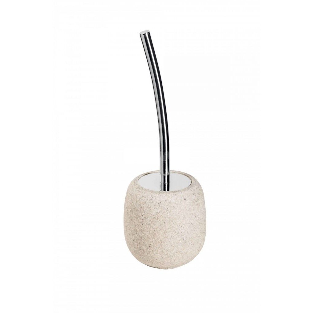Perie pentru toaleta cu suport ceramic, Metaform, AFRA Sand, culoare nisip mat