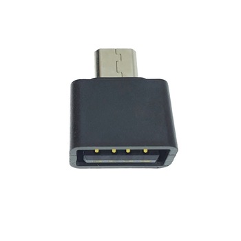 Adaptor OTG USB 2.0 mama la microUSB tata, alimentare, conectare si transfer de date, negru Adaptor OTG USB 2.0 mama la microUSB tata, alimentare, conectare si transfer de date, negru