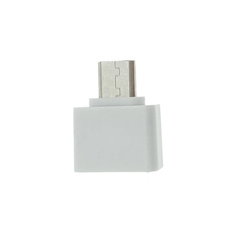 Adaptor OTG USB 2.0 mama la microUSB tata, alimentare, conectare si transfer de date, alb Adaptor OTG USB 2.0 mama la microUSB tata, alimentare, conectare si transfer de date, alb