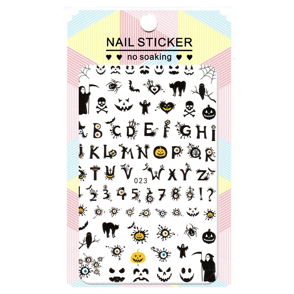 Folie 85 stickere, Lila Rossa, pentru decor unghii, Halloween edition, nail art XF023