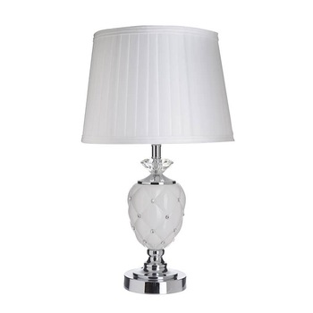 Veioza White Silver din ceramica si metal E27, 40 W, 32 cm x 52 cm Veioza White Silver din ceramica si metal E27, 40 W, 32 cm x 52 cm