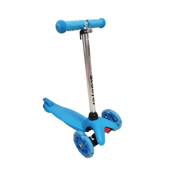 Trotineta 3 roti Led, reglabila, albastru, Toys Bazaar Trotineta 3 roti Led, reglabila, albastru, Toys Bazaar