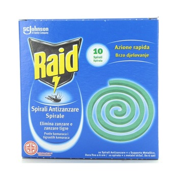 Set 10 spirale anti-tantari Raid pentru exterior Set 10 spirale anti-tantari Raid pentru exterior