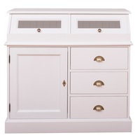 bufet szel-mob cu 1 usa 3 sertare 2 compartiemente cu usa sticla bas culoare alb vopsit 100 lemn masiv 100x107x50 cm imagen 10_0_
0
