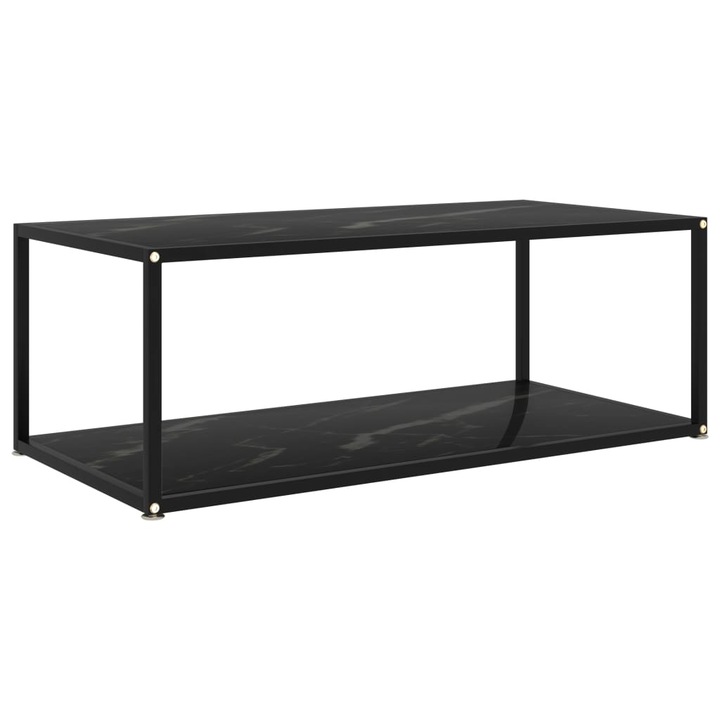 Masuta de cafea vidaXL, negru, 100x50x35 cm, sticla securizata, 12.34 kg 322900