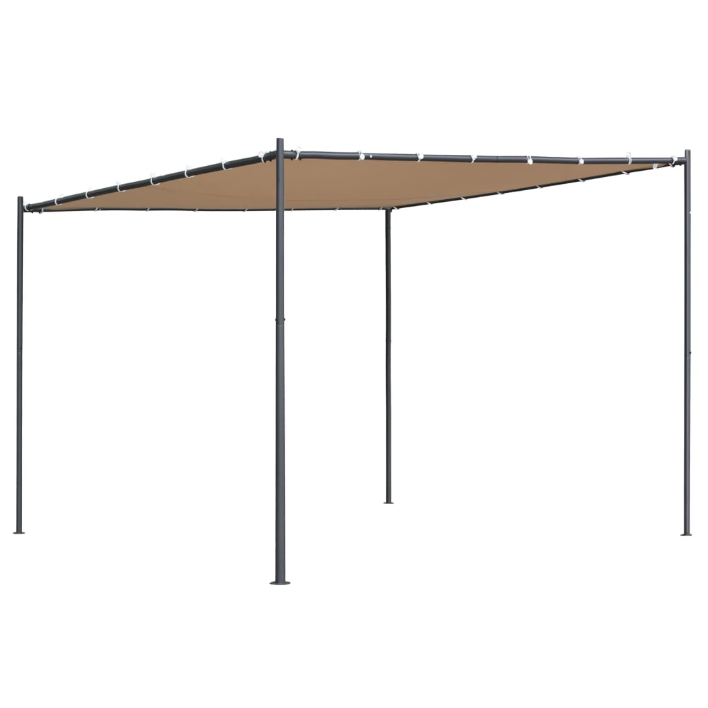 Pavilion cu acoperis inclinat, vidaXL, Poliester, 300 x 300 x 251 cm, 180 g/m², Bej