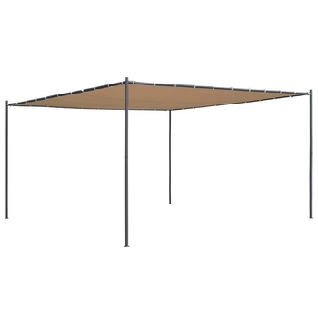 Pavilion cu acoperis inclinat, vidaXL, Poliester, 400 x 400 x 264 cm, 180 g/m², Bej Pavilion cu acoperis inclinat, vidaXL, Poliester, 400 x 400 x 264 cm, 180 g/m², Bej